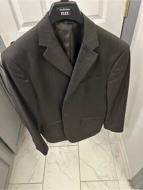 BANANA REPUBLIC Men's Dark Brown Pinstripe Blazer